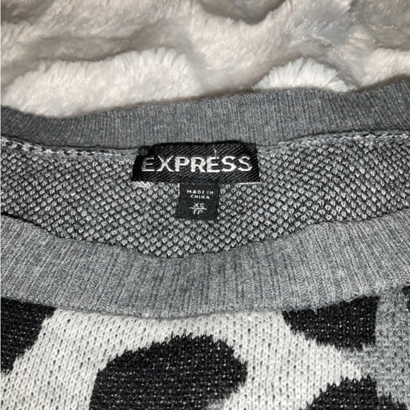 Express Women’s Animal Print Sweater Size XS 1P - Picture 3 of 6